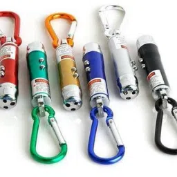 Afiya Enterprises 3in1 Laser Pointer Laser Torch Key Chain (650 nm, 6 Colors) Pack of 6 Pcs.-38