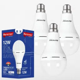 12W Emergency Rechargeable Bulbs | Pack of 3 for Home & Office 4 hrs Bulb Emergency Light-image-64