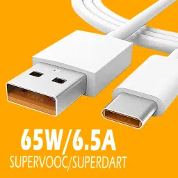 Safa USB Type C Cable 6.5 A 1 m 65W/6.5A SUPER FAST CHARGING CABLE FOR SUPER VOOC, SUPER DART, FLASH, TURBO,-27