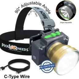 Rechargeable Head Lamp With 3 Mode LED Almunium Body 150W Laser 2400 mAh Battery 3 hrs Torch Emergency Light-4