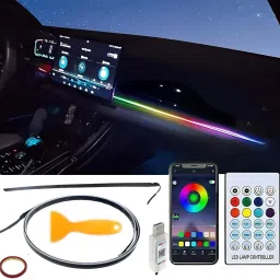 Premium 110cm Car Usb Dashboard Ambient Light with Symphony remote+App Control Car Fancy Lights-25