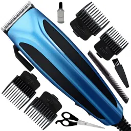 DSP Corded Electric Waterproof Professional Barbar approved Hair Clipper Beard Mustache Trimmer Powerful 9W Electric Razor 90157 Fully Waterproof Grooming Kit 0 minRuntime 4 Length Settings-picture-16