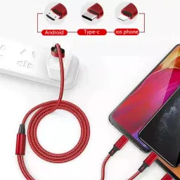 BUFONA 3in1 Multi Charging Cable iOS/Type-C/Android Charger Multiple Pin Charging Cable Charging Pad-7