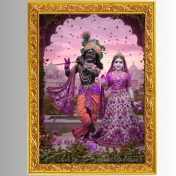 Divine Radha Krishna Couple Wall Photo Frame for Home Decor 9x12 Religious Frame-15