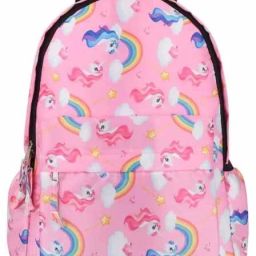 Small 20 L Backpack Stylish Latest Printed Medium Size Fashion Backpack for Girls (Pink Unicorn 2)-image-3