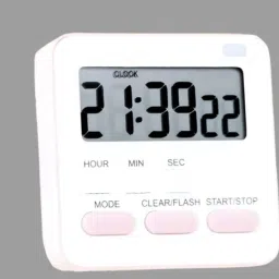 Digital White Clock-3