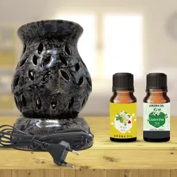 PEEPRESION Electric Diffuser Oil Burner With Mogra & Jasmine Aroma Oil (10mi each) Home, Office Diffuser-38