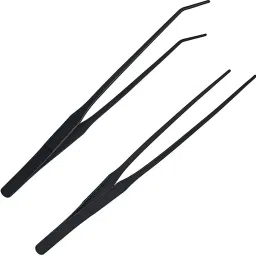 Fish Tank Stainless Steel Pointed and Curved Tweezers Set 27cm/10.6 inches Tweezers Aquarium Tool-image-9