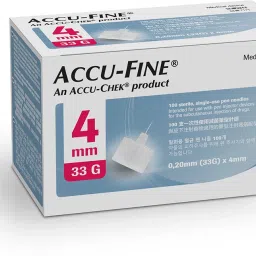 ACCU-CHEK Accu-Fine Insulin Pen Needles – Pack of 100 (33G) * 4mm Glucometer Lancets-33