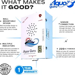 AQUA GURU Digital Display water tank alarm overflow Wired Sensor Security System image 3