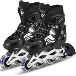 Adjustable Inline Skates with PU Wheels, Alloy Frame & LED Lights In-line Skates In-line Skates - Size 4-7 UK-image-15