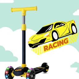 Adjustable Scooter with LED Lights, Foldable Design, Extra Wide Brakes-picture-4