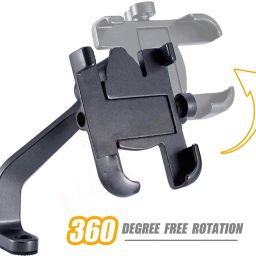 Blue Birds Bike Mount Holder for Navigation 360°Rotating Handlebar Metal Body Cradle Stand Mobile Holder-13