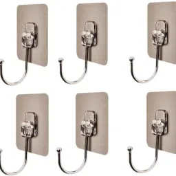 6PC Super Strong Waterproof Magic Sticky Hanger Punch Free NoDrill Utility Hook Door Hanger-image-11