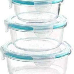 Glass Dessert Bowl Round Borosilicate Glass Bowl Food Storage Container, Microwave, Dessert bowl set and Fridge Safe Air Tight Lid Serving Bowl - 400 ml, 650 ml, 850 ml Glass Fridge Container-23