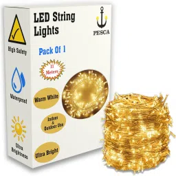 40 LEDs 11 m Yellow Steady String Rice Lights-9