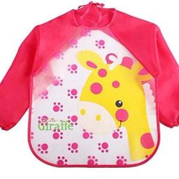 Sleeved Washable Waterproof Bib Apron for Babies & Kids-26