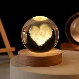 3D Love Heart Crystal Ball Night Lamp Night Lamp-11
