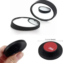 autoinnovation 4 Pcs. Pack Blind Spot Mirror And Anti Fog & Rainproof Film Combo image 4