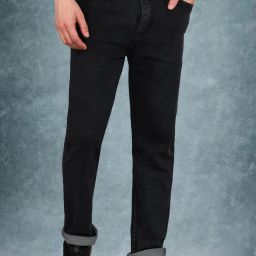 Men Relaxed Fit Mid Rise Dark Grey Jeans-image-75