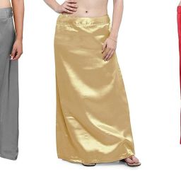 FIRSTSAARI petticoat 09 GLD,GRY,RD Satin Blend Petticoat-image-9