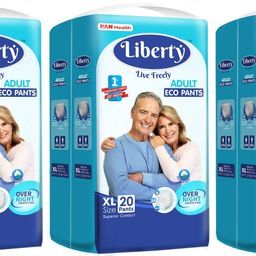 liberty Eco Adult Diaper Pants Unisex, 60 PCS Waist Size (96-165 cms | 38-65 Inches) (Pack of 3) Adult Diapers - XL-picture-42