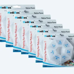 Round 7 Case Pill Box with Snap Lids, To avoid Forgetting of Taking Medicine on time (Pack of 7)_ Medicine Dispenser-image-25