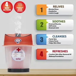 CRESCENT Delux Steam Inhaler 4 Way Action ( Stay Healthy Look Beautiful Live Better ) Vaporizer-0