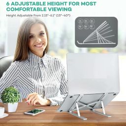 Heypex Metal Laptop Stand With Foldable & Height/Angle Adjustable Feature (Multi Color) PK63 Laptop Stand image 5