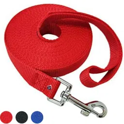 Nylon Dog Training Lead 10 Ft Long Leash for Dogs (1 Inch 10ft Red 15 cm Dog Strap Leash-image-17