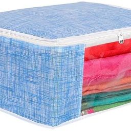 Viskri Non Woven Saree/Clothes cover Bag (blue) Polyester Laundry Bag-image-63