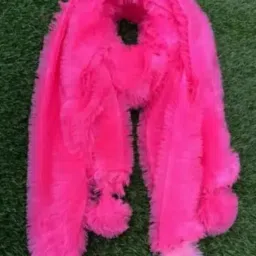 Solid Wool Blend Women Pink Stole-image-70