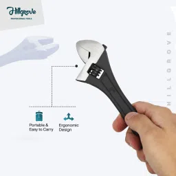 hillgrove HGCM7M1 9Pcs Hex Allen Key Kit with 8"Inch Adjustable Wrench for Bicycle/Guitar Allen Key Set image 4