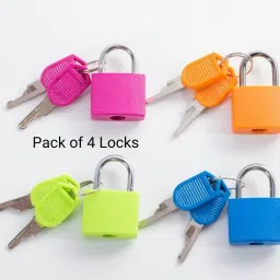 4 Pcs of Suitcase Locks / 4 Mini Padlocks with 2 Keys each Padlock-1