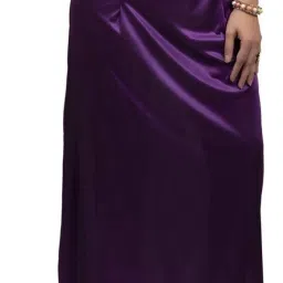 house of common FK-Dark Purple Satin Petticoat K5 Pure Satin, Pure Silk Petticoat-image-22