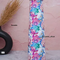 Floral Print Pure Copper Bottle (750 ml ) 750 ml Bottle-image-87