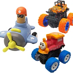 vaniha Unbreakable Four-Wheel Drive Friction Powered Diecast Toy Set-I107-picture-13
