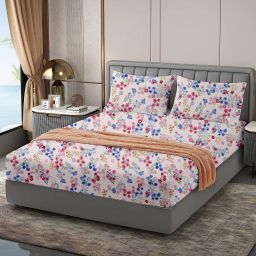 210 TC Cotton Double Floral Flat Bedsheet-image-48