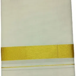 exclusive Kerala Mundu Veshti Double Dhoti & Gold Zari Border Size 4.00Mtr Kasavu Veshti Men Dhoti-picture-22
