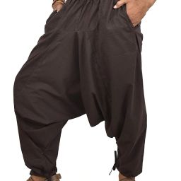 Solid Cotton Men Harem Pants-image-91