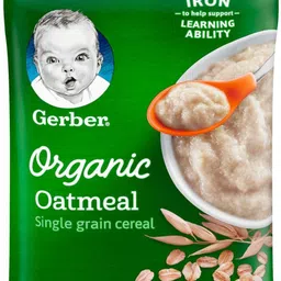gerber Organic Oatmeal Cereal for Supported Sitter (8oz) (Pack of 2) Cereal-picture-30