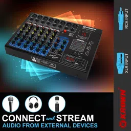 ke krown SUM- 6 USB Channel Echo Mixer With The Digital USB and Bluetooth Module 5.0 Analog Sound Mixer image 3