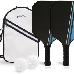Pickleball Set-2 glassfiber Paddles 12mm 2 Balls & 1 Bag Lightweight & Durable Pickleball Paddle-image-92