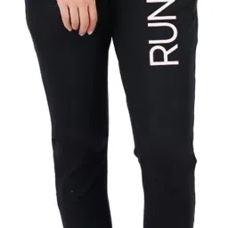 Women Graphic Print Black Track Pants-image-25
