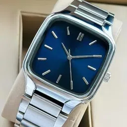 Analog Watch Display with Slim Case Design Wrist Watch for Men Analog Watch - For Men Minimalist Eddy Square Dial Men's Watch with Stainless Steel Strap-picture-2