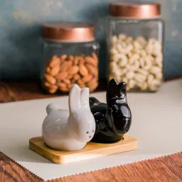 Salt & Pepper Set Ceramic, Bamboo-24