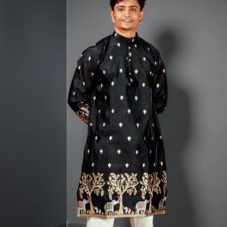 Men Cotton Blend Kurta Set-image-21