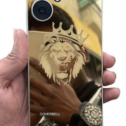 coverbell POCO M6 5G GOLD LION BACK PANEL, REDMI 13C 5G LION GOLD Mobile Skin-image-1
