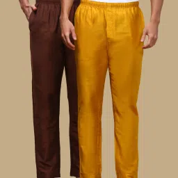 Pack of 2 Mens Cotton Blend Ethnic Wear Solid Pyjama Men Pyjama-image-95