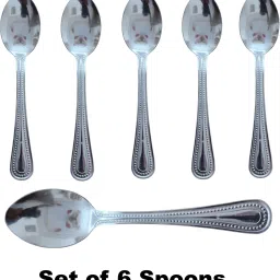 Beautiful Premium Spoon Set of 6 | Dotted Print | 25g Each | Durable & Elegant Stainless Steel Dessert Spoon, Soup Spoon, Table Spoon, Tea Spoon, Ice-cream Spoon, Cream Spoon Set-image-78